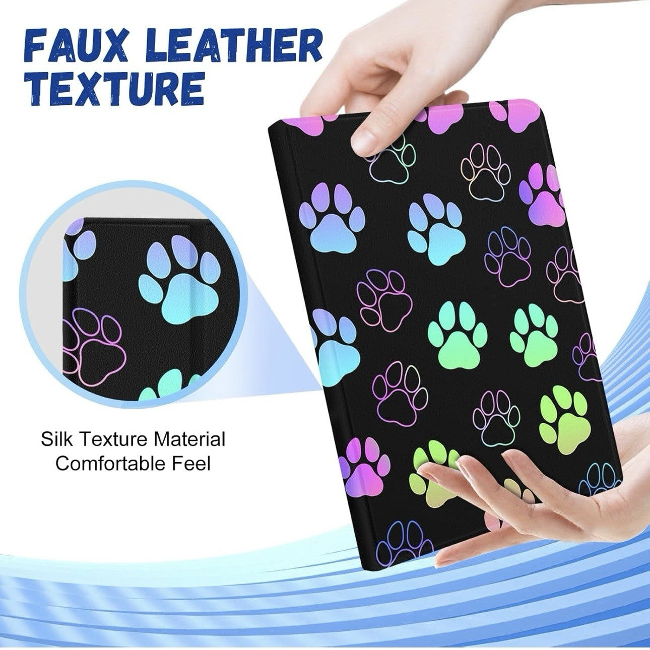 Paw Print Dog Lover Kindle Paperwhite 10th Generation Case 2018 Release 6"