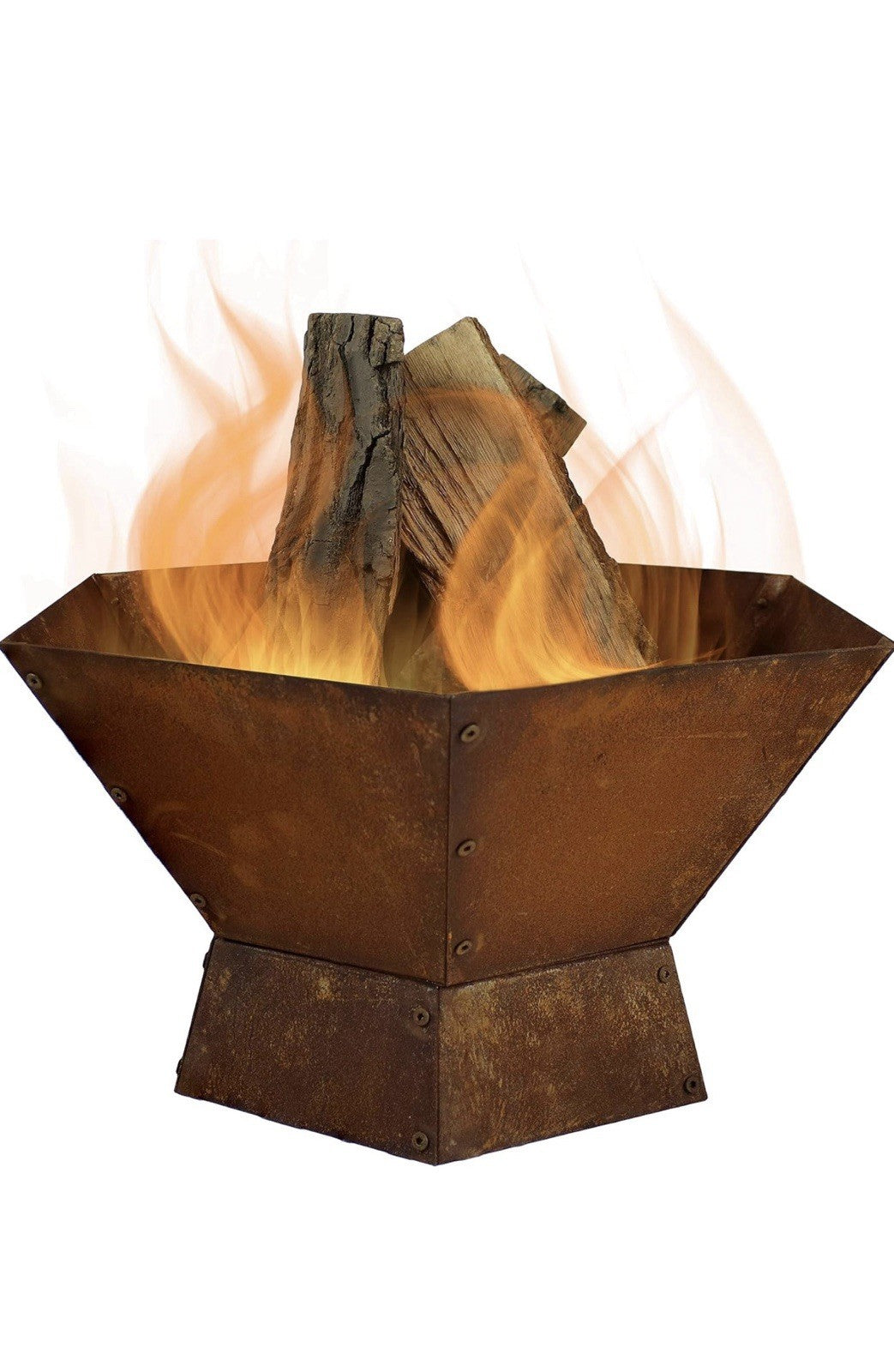 Rustic Affinity 23-Inch Steel Raised Outdoor Fire Pit Kit with Oxidized Finish -