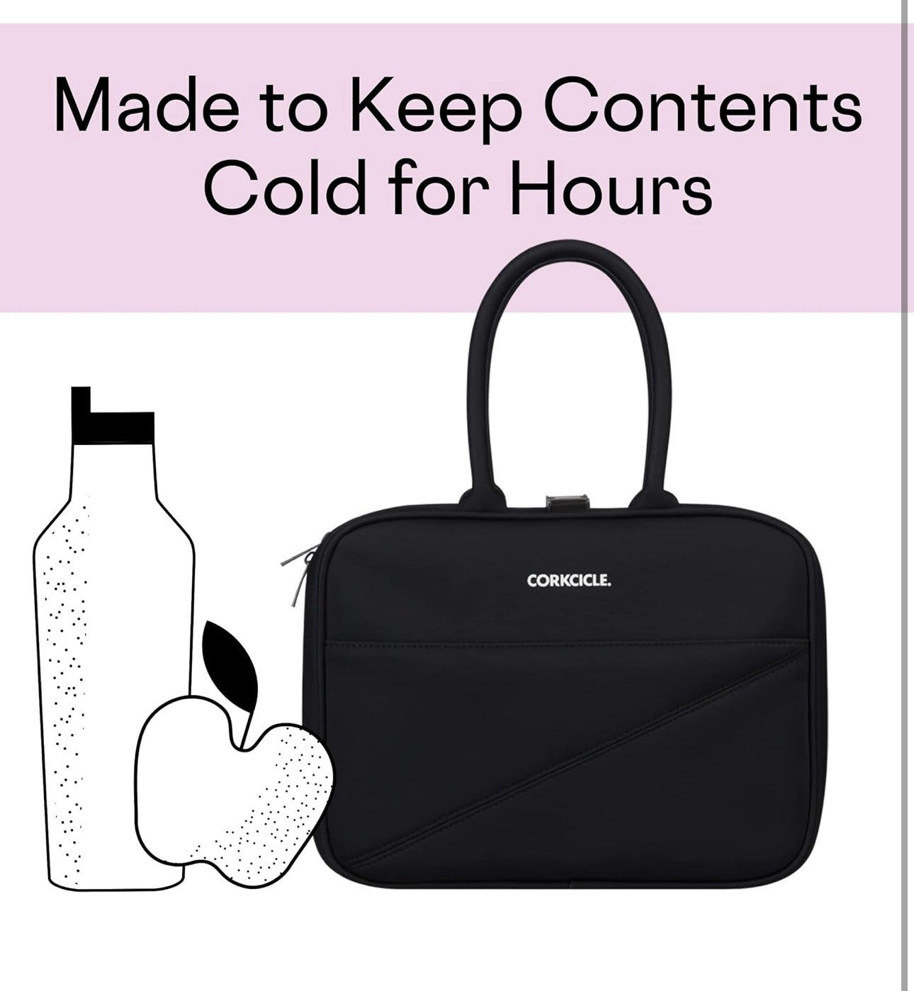 Corkcicle Baldwin Boxer Cooler Lunch Box, Water Resistant Insulated Bag,