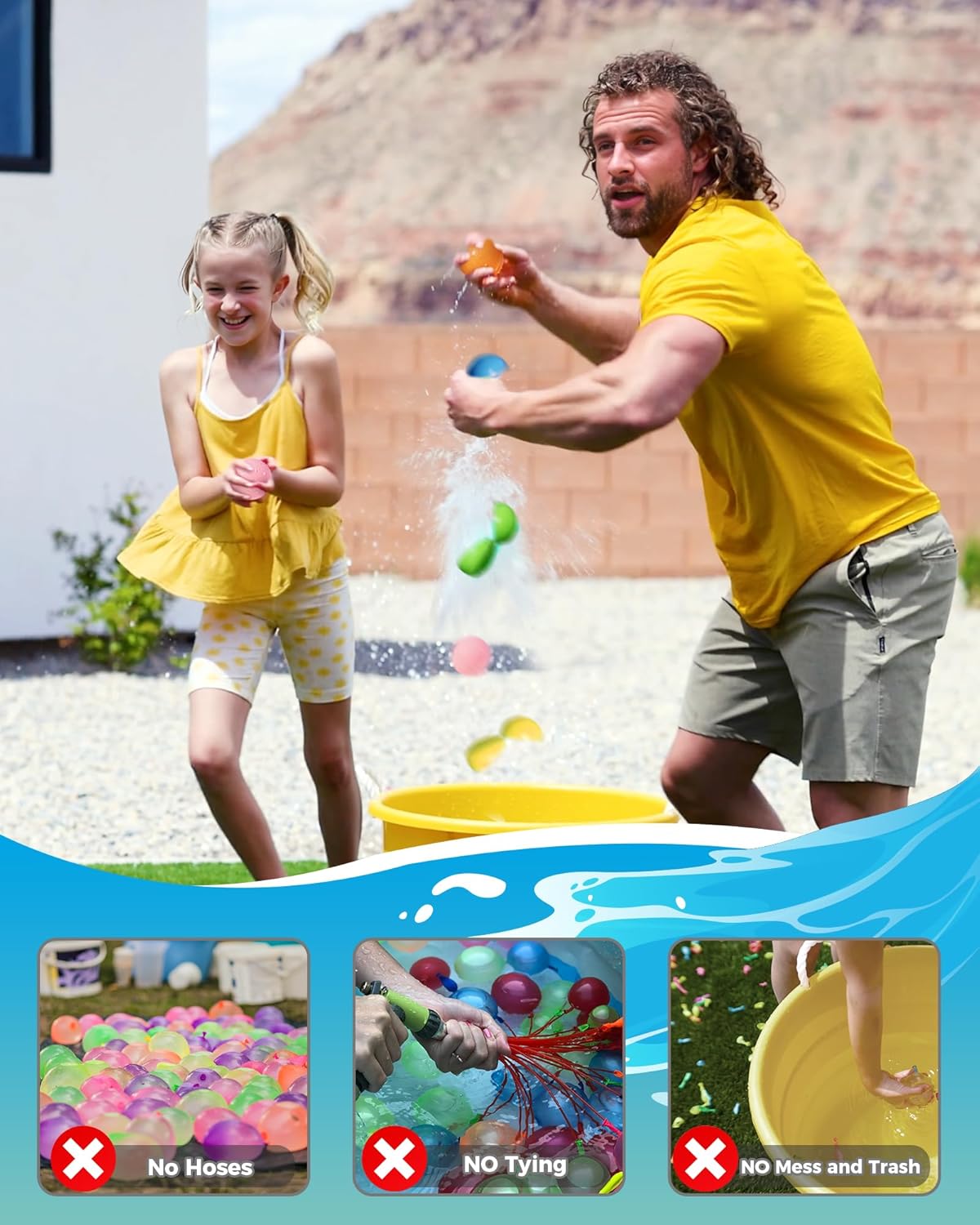 SOPPYCID Water Balloons Reusable Quick Fill - Self Sealing Silicone Water Balls for Kids with Mesh Bag, Outdoor Summer Fun Water Toys for Activities, Summer Party, Water Park, Family Game 25 pieces