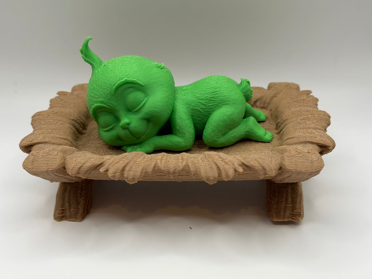 Sleeping Grinch Baby with Bed