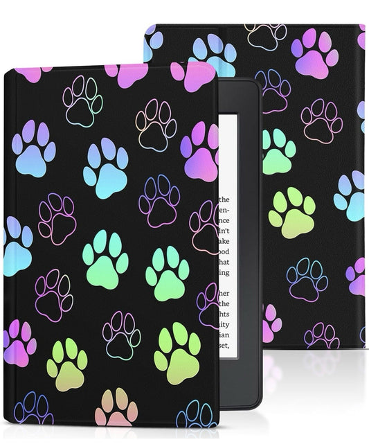 Paw Print Dog Lover Kindle Paperwhite 10th Generation Case 2018 Release 6"