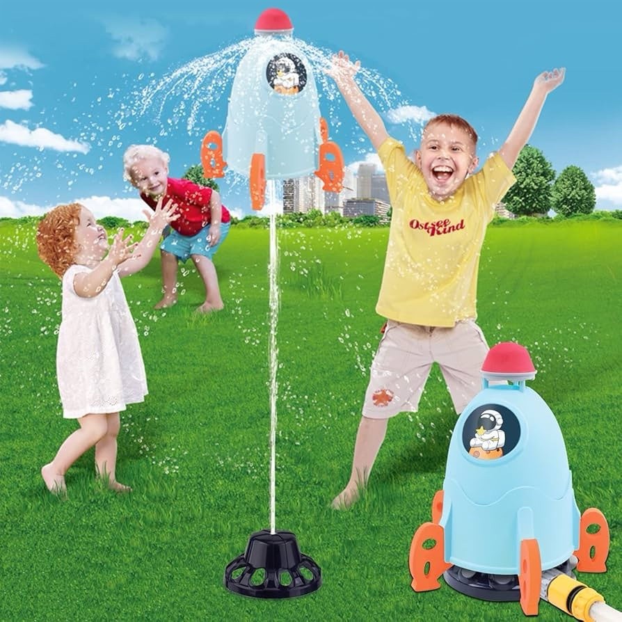 Rocket Launcher Toys Outdoor Rocket Water Pressure Lift Sprinkler Gift for Kids