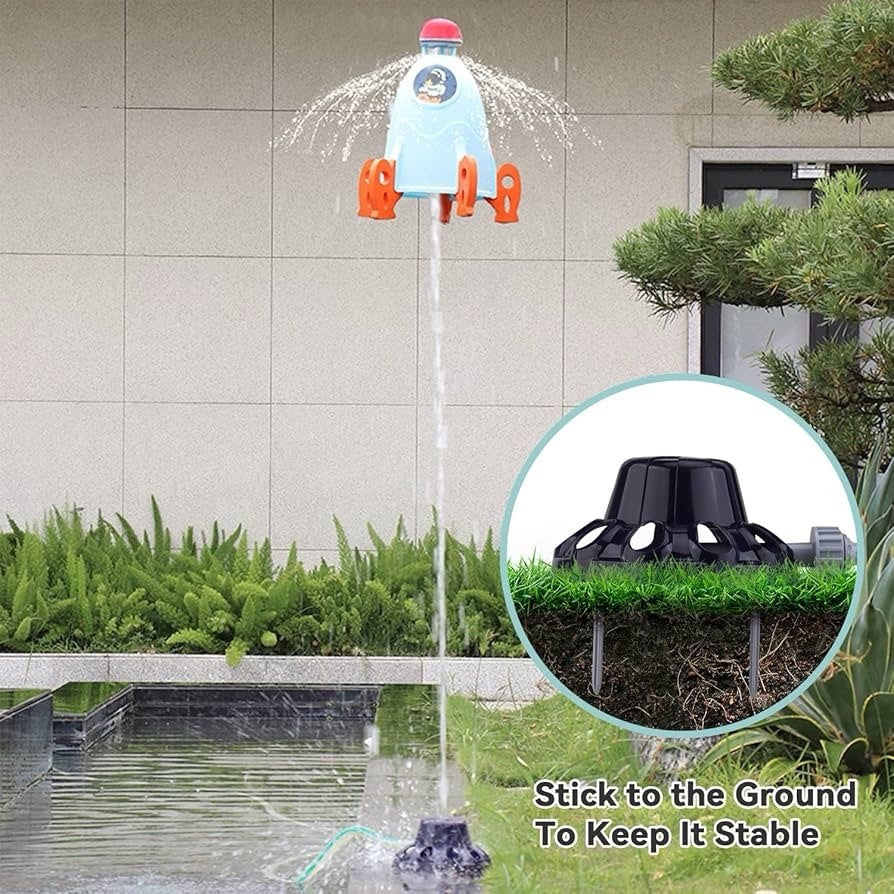 Rocket Launcher Toys Outdoor Rocket Water Pressure Lift Sprinkler Gift for Kids
