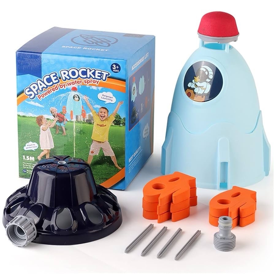 Rocket Launcher Toys Outdoor Rocket Water Pressure Lift Sprinkler Gift for Kids