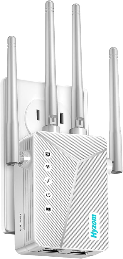 2025 WiFi Extender Signal Booster for Home & Outdoor - 5X Faster Internet Booster with Ethernet Port, Covers 10,000+ Sq.Ft House & Yard | Long Range Wireless Repeater Amplifier, Works with Any Router