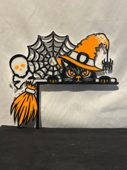 Halloween Cat Door Decor